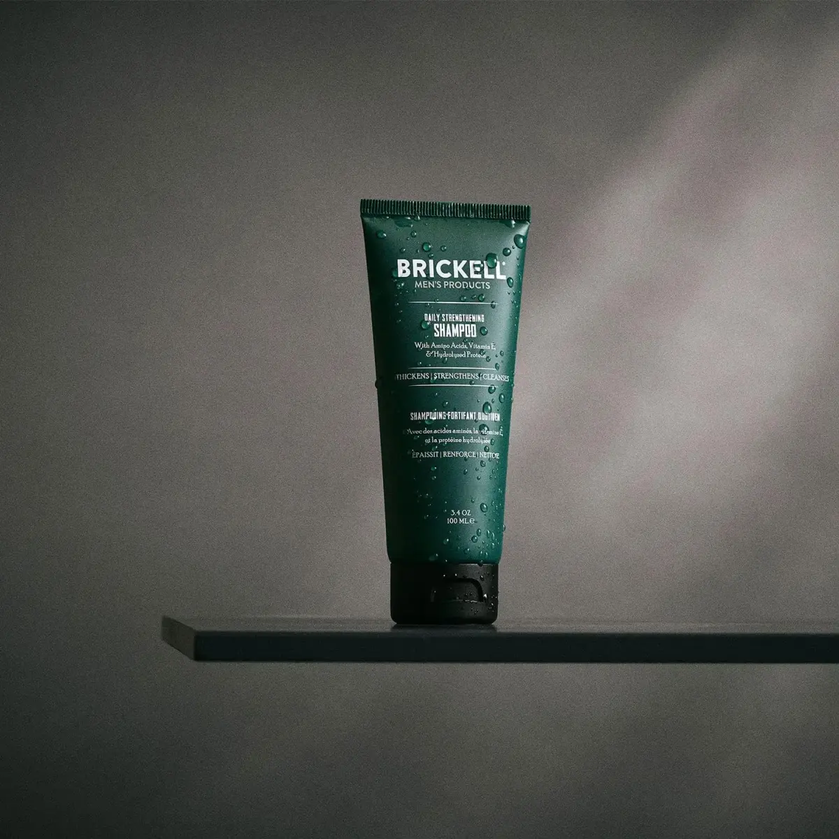 Brickell Men's Products Daily Strengthening Shampoo for Men, Mint & Tea Tree Oil 100ml (3.4oz) | Soothes Dry, Itchy Scalp - view 3