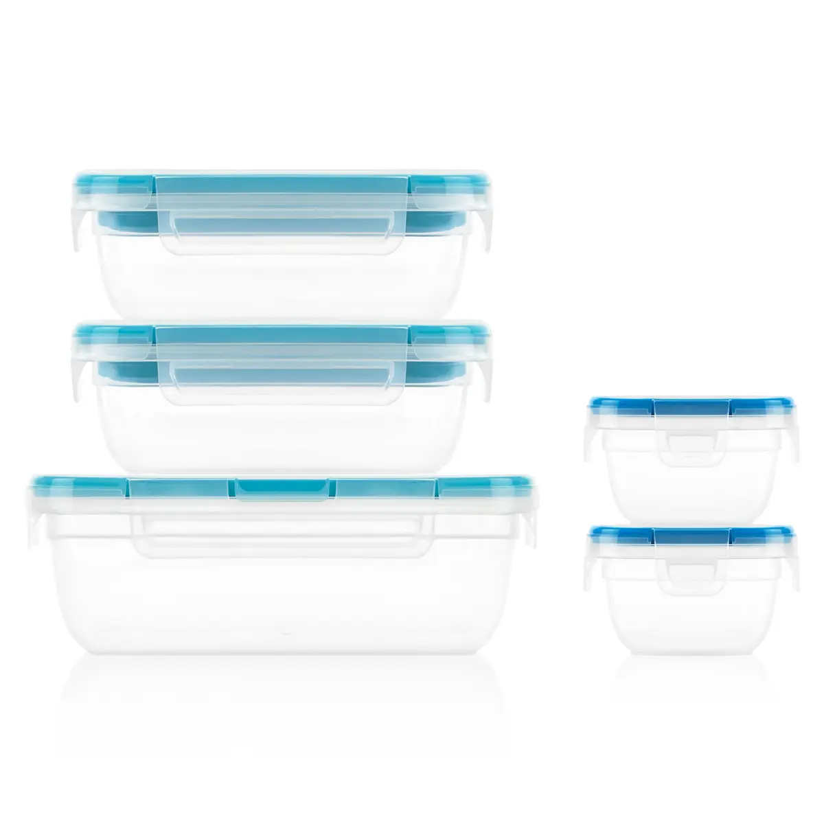 Snapware Plastic Food Storage Set 5-Pack Mixed Sizes | Airtight Leak-Proof Containers - main product image