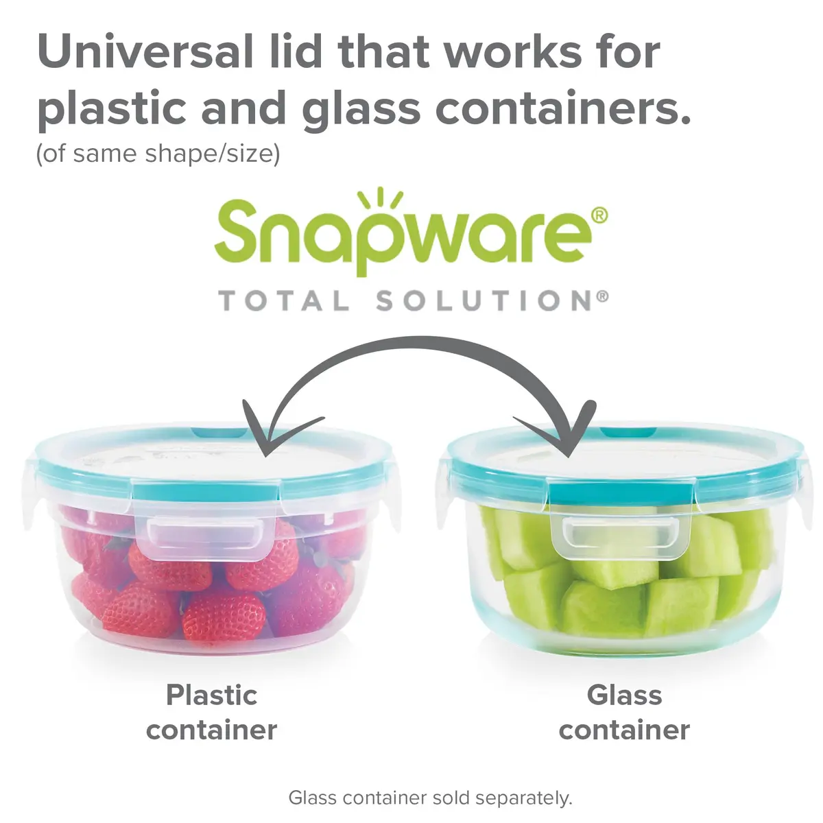 Snapware Plastic Food Storage Set 5-Pack Mixed Sizes | Airtight Leak-Proof Containers - view 6