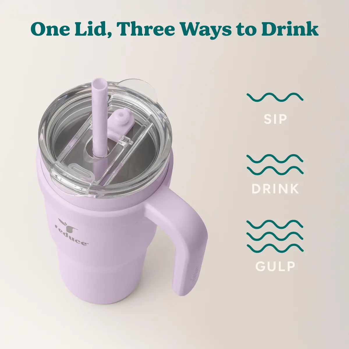REDUCE 24 oz Stainless Steel Tumbler with Handle - 710ml (24 fl oz) | Keeps Drinks Cold 24 Hrs - view 5