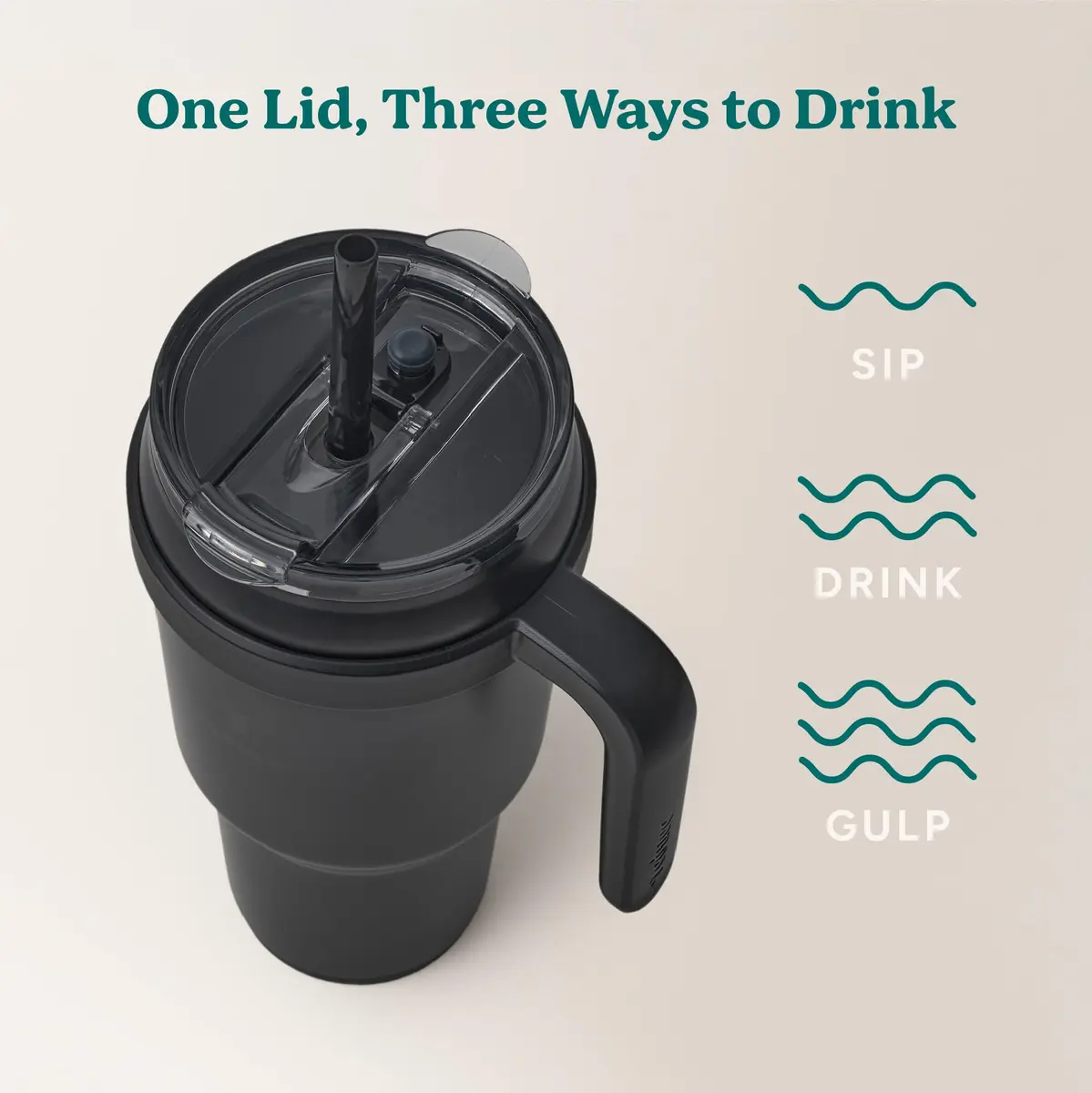 REDUCE 40 oz Stainless Steel Tumbler with Handle | Insulated Travel Mug for Hot & Cold Drinks - view 5