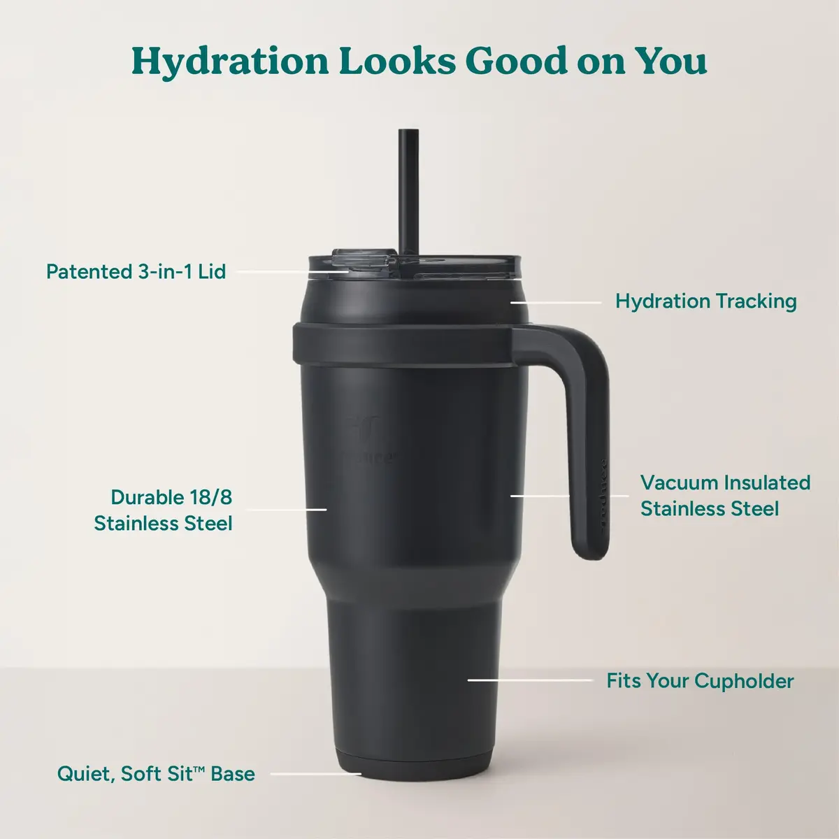 REDUCE 40 oz Stainless Steel Tumbler with Handle | Insulated Travel Mug for Hot & Cold Drinks - view 4