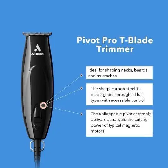 Andis Hair Trimmer & Clipper Set | PivotMotor, Stainless Steel Blades, Heavy-Duty Cord, Unisex - view 3