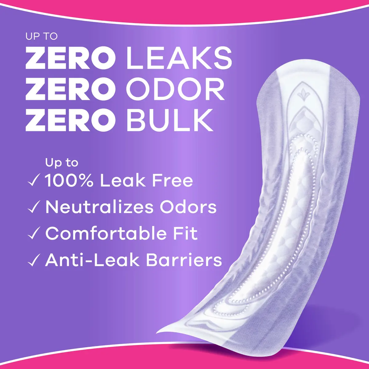 Always Discreet Adult Incontinence Pads for Women, Drier, 5 Drop Long Length, Heavy Absorbency, Pads for Bladder Control Management, Bladder Leaks, & Postpartum Pads, 156ct - view 3