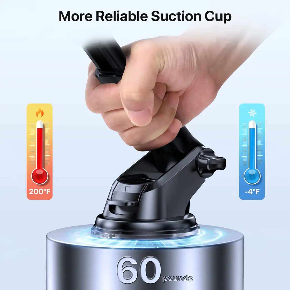 LOTUNY Universal Phone Mount for Car | Reliable Suction & Adjustable View (100-120 chars) - view 4