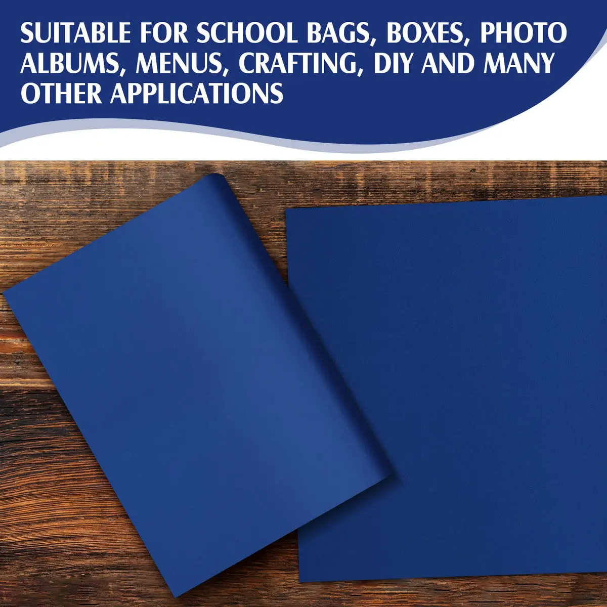 PerKoop Book Cloth 40x15 Inch Fabric Surface Dark Blue | Stylish & Durable for Bookbinding - view 6