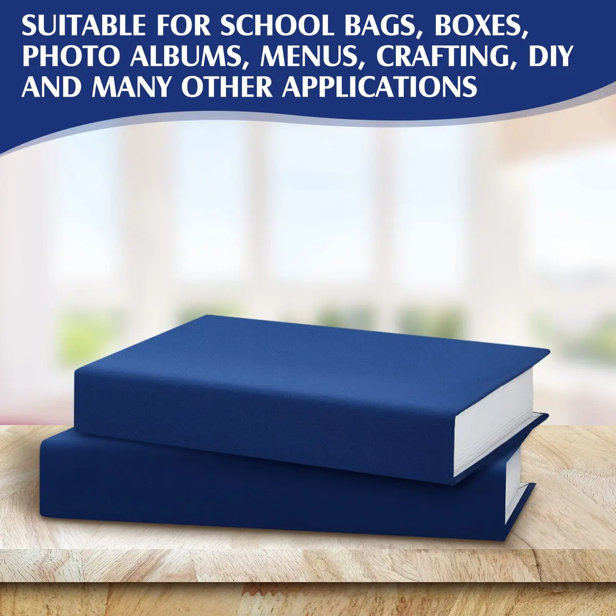 PerKoop Book Cloth 40x15 Inch Fabric Surface Dark Blue | Stylish & Durable for Bookbinding - view 7