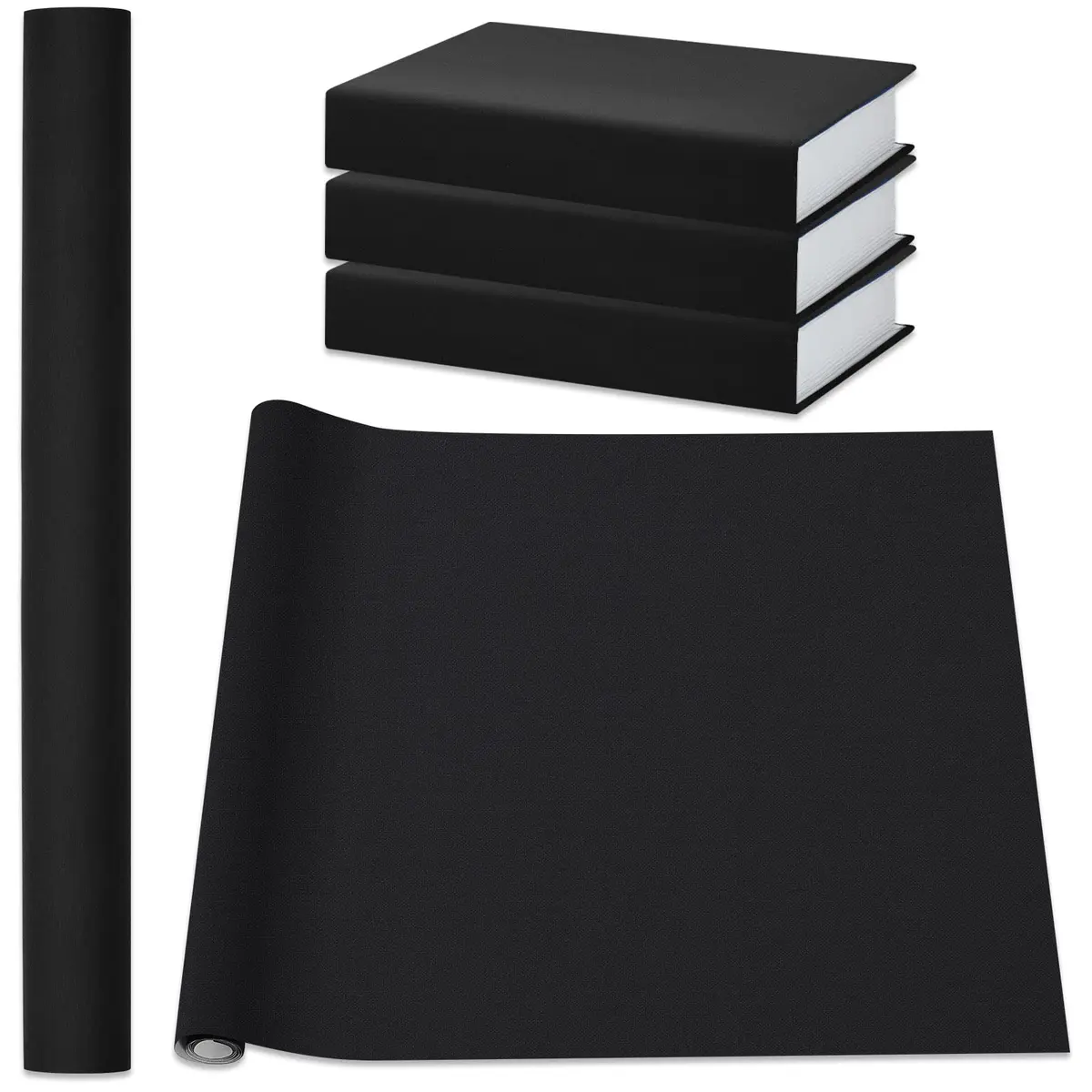 PerKoop Book Cloth 40x16 Inch Fabric Surface Black | Elegant Bookbinding Material - main product image