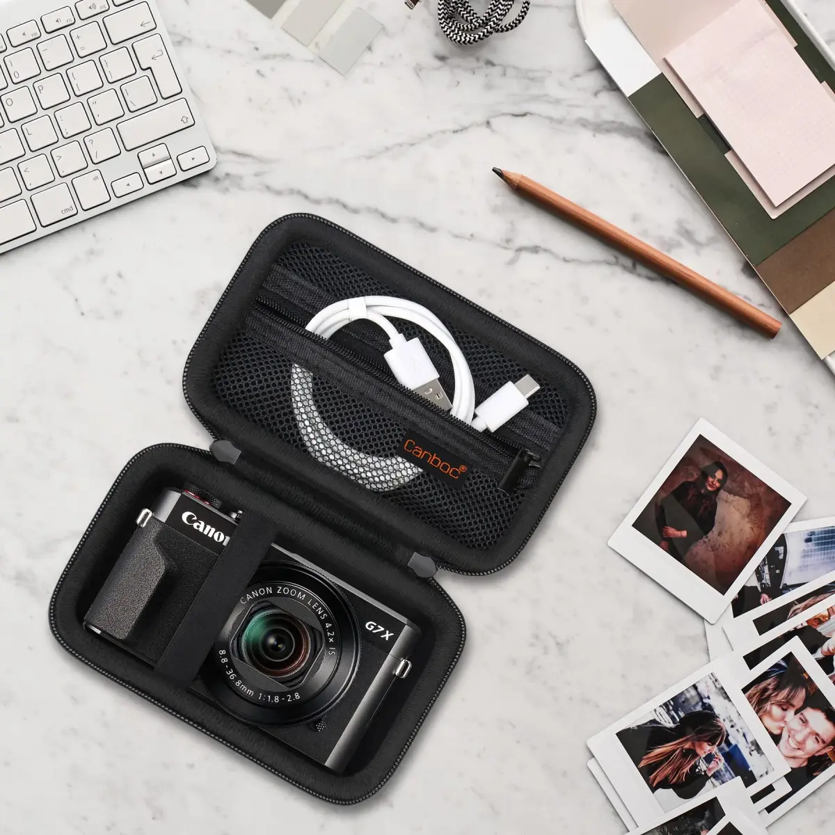 Canboc Camera Case for Canon PowerShot G7X Mark III/ II, 13.0cm (5.1") | Fits G7X Mark III/ II, SX740/ SX730 Cameras - view 7