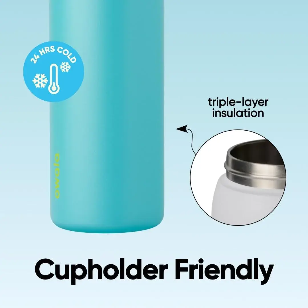 Owala FreeSip Insulated Stainless Steel Water Bottle 32 oz Summer Sweetness | Keeps Drinks Cold 24 Hours - view 4