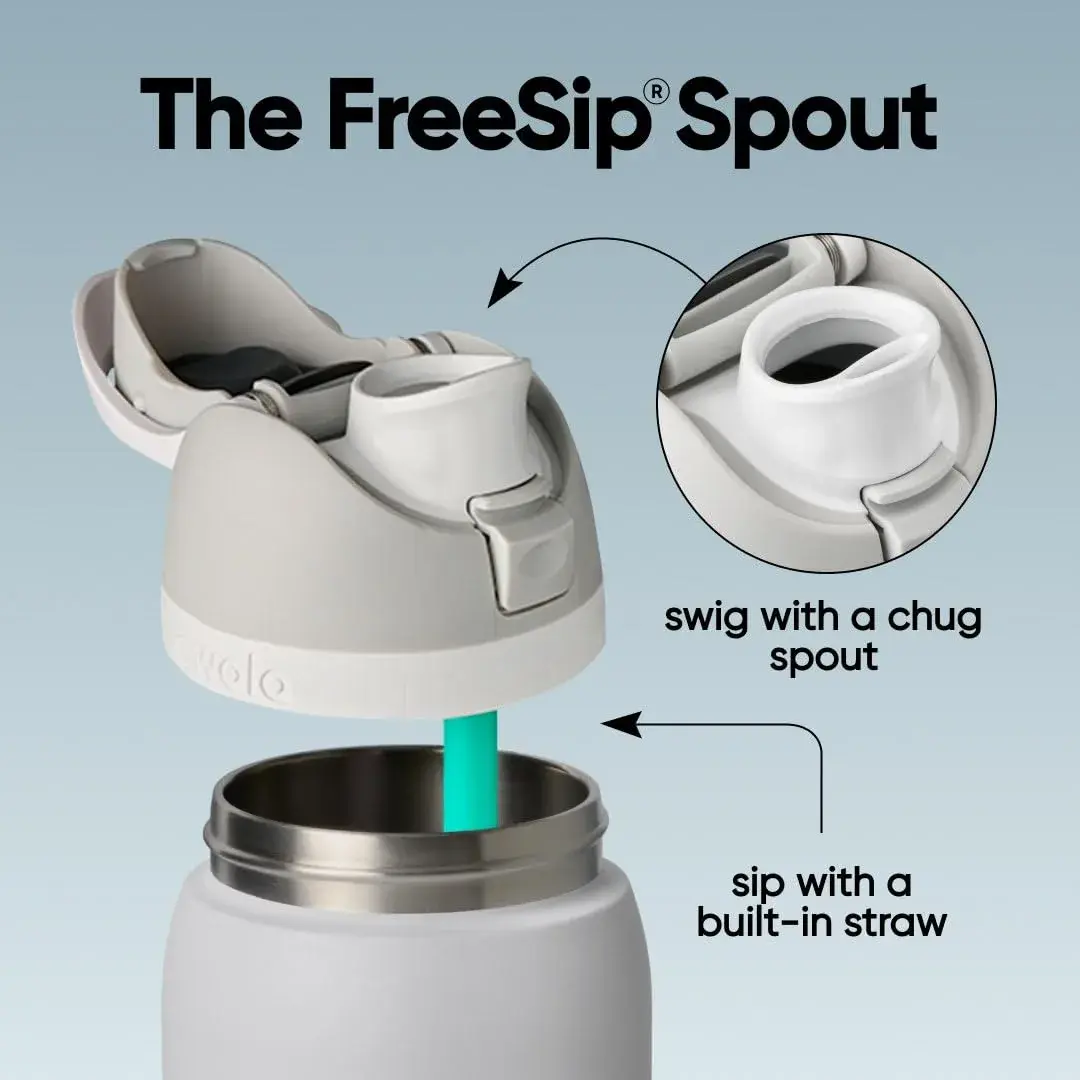 Owala FreeSip Insulated Stainless Steel Water Bottle 32 oz (946ml) Denim | Keeps Drinks Cold 24 Hours - view 2
