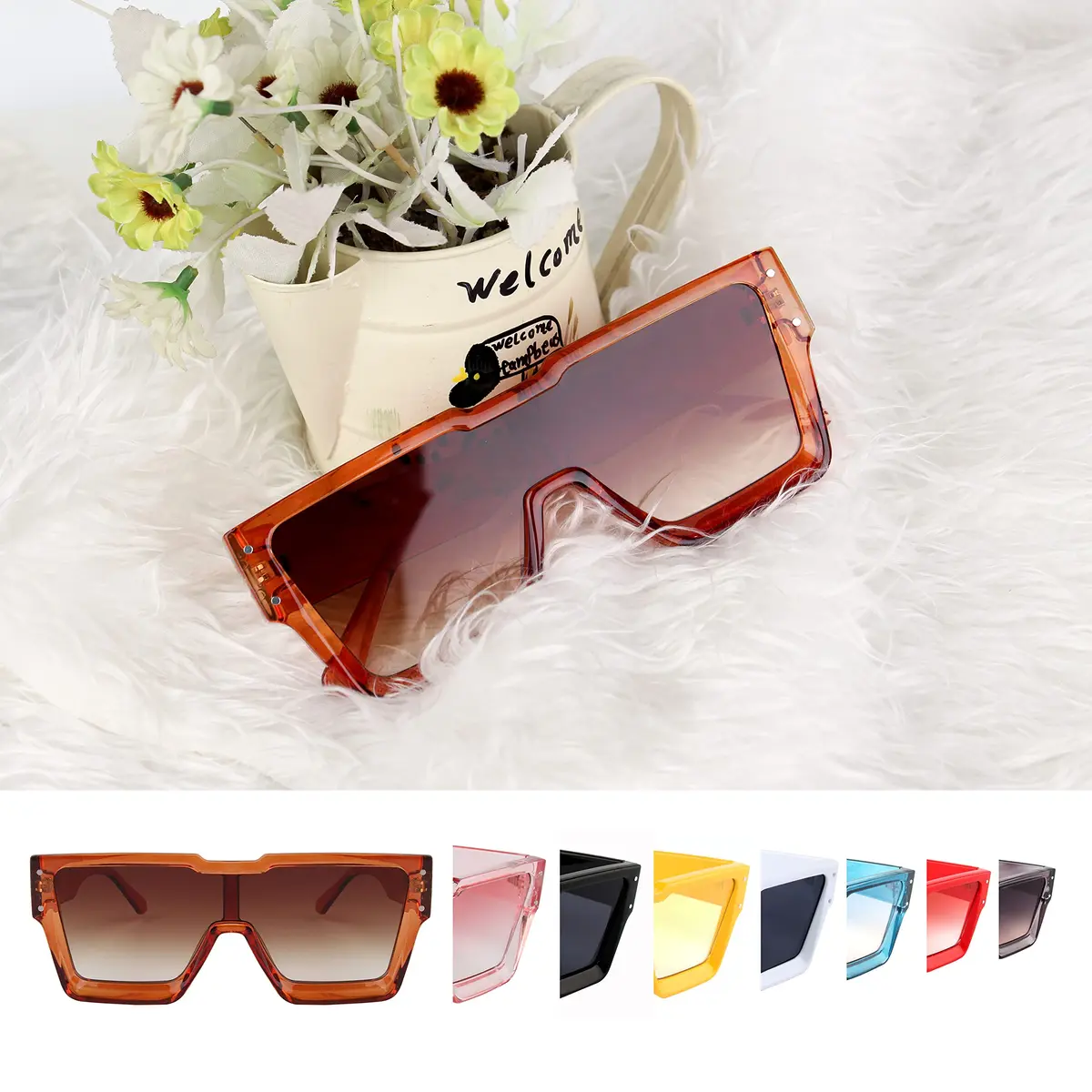 KENBO Oversized Square Sunglasses for Women Men One Piece Lens | UV400 Polarized Fashion - view 7