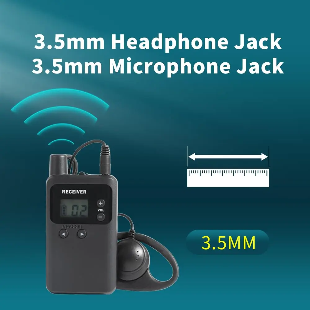AGJ Wireless Tour Guide System, 1 Transmitter 15 Receivers, UHF 902-928 MHz | Long Range, Rechargeable, Easy Operation - view 8