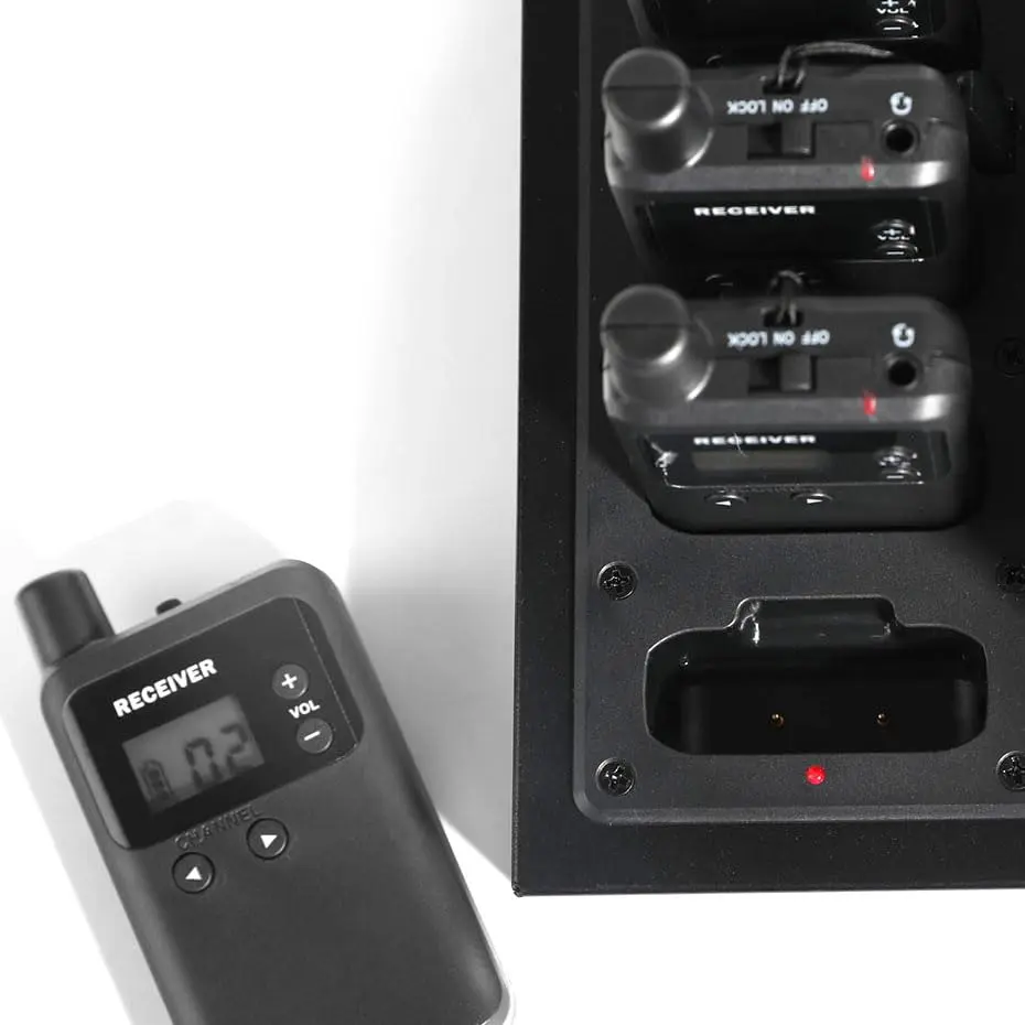 AGJ Wireless Tour Guide System, 1 Transmitter 15 Receivers, UHF 902-928 MHz | Long Range, Rechargeable, Easy Operation - view 4