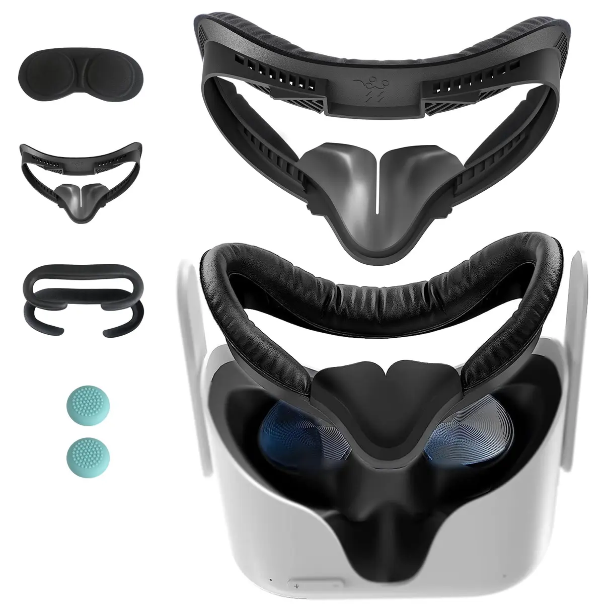 Hanpusen 6-in-1 VR Face Pad Set for Oculus Quest 2 | 1832 x 1920 Resolution, 90Hz Refresh Rate - main product image