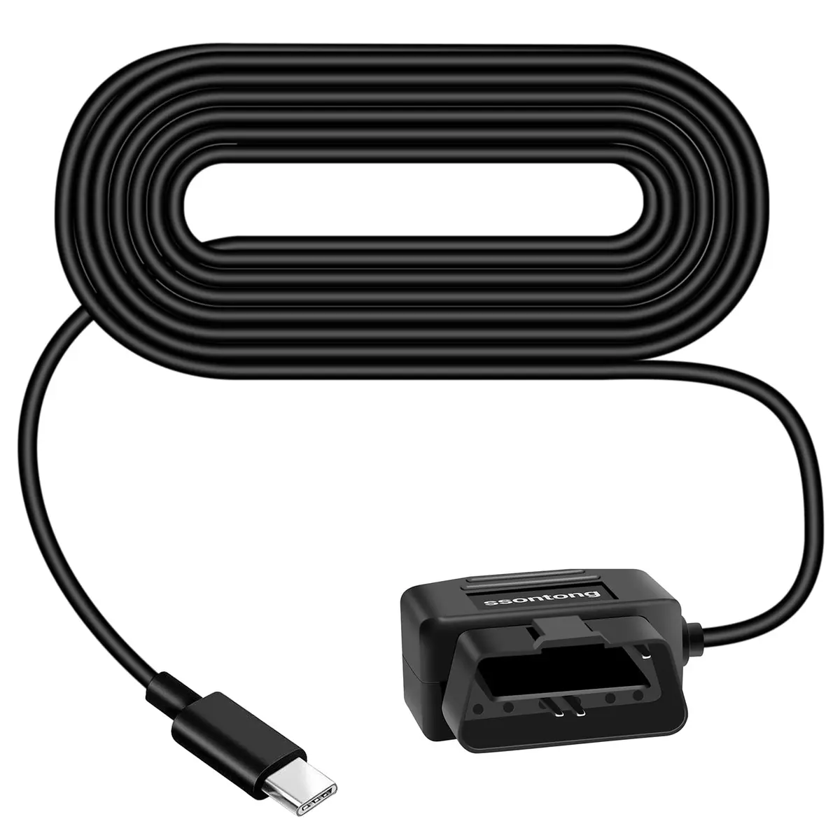ssontong OBD Dash Cam Power Cable Type-C USB Hardwire Kit ACC Mode with Switch 3.5m (11.5 ft) | Dual Mode Parking Surveillance - main product image