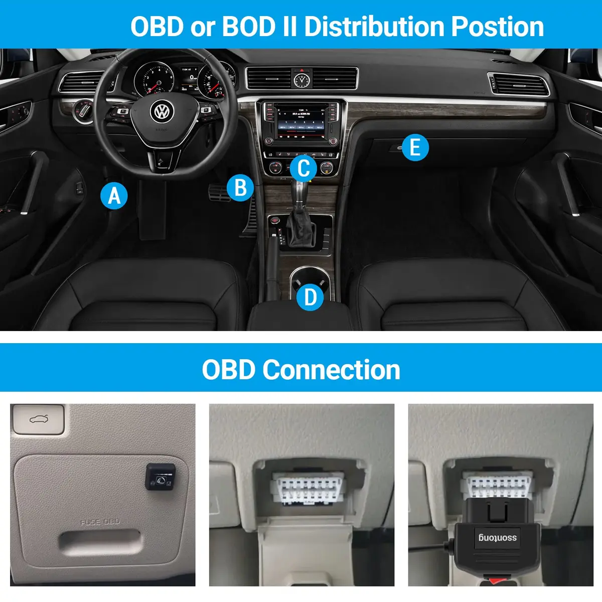 ssontong OBD Dash Cam Power Cable Type-C USB Hardwire Kit ACC Mode with Switch 3.5m (11.5 ft) | Dual Mode Parking Surveillance - view 7