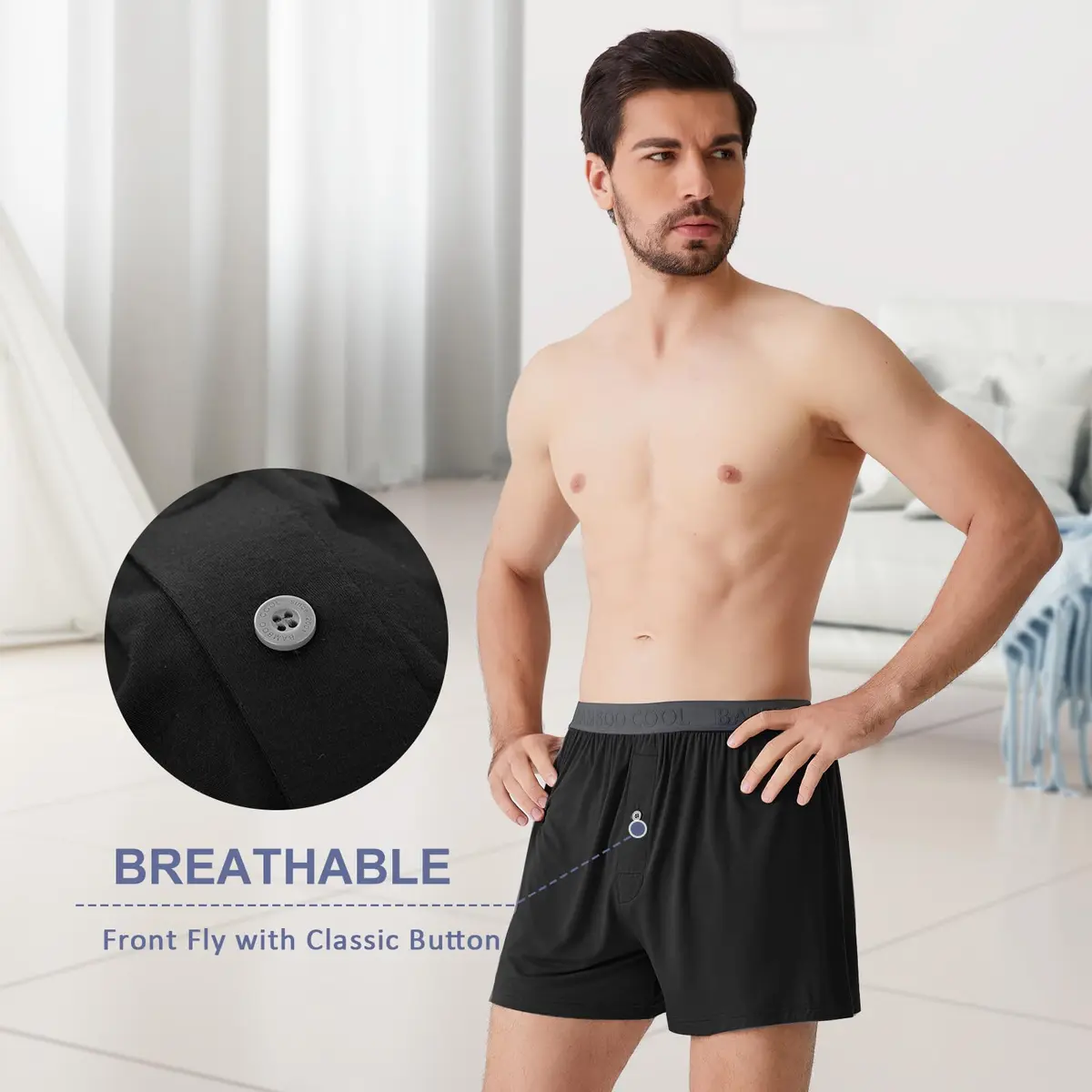 BAMBOO COOL Men's Boxer Shorts, XX-Large | Soft Breathable Loose Underwear for Daily Comfort - view 4