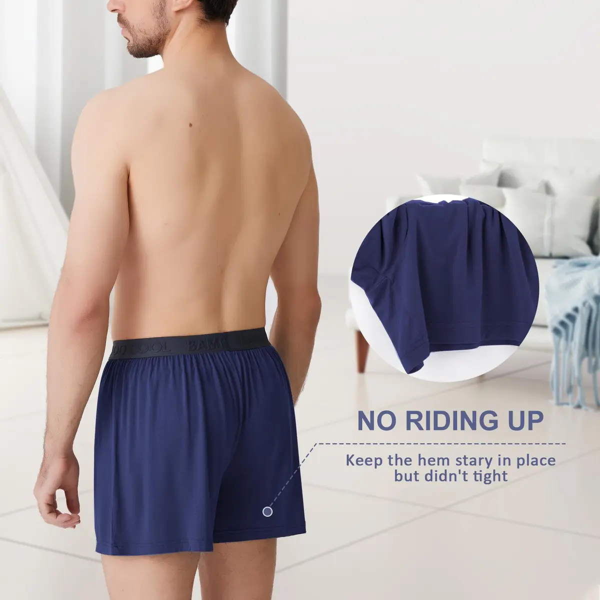 BAMBOO COOL Men's Boxer Shorts Medium | Soft Breathable Loose Underwear for Daily Comfort - view 5