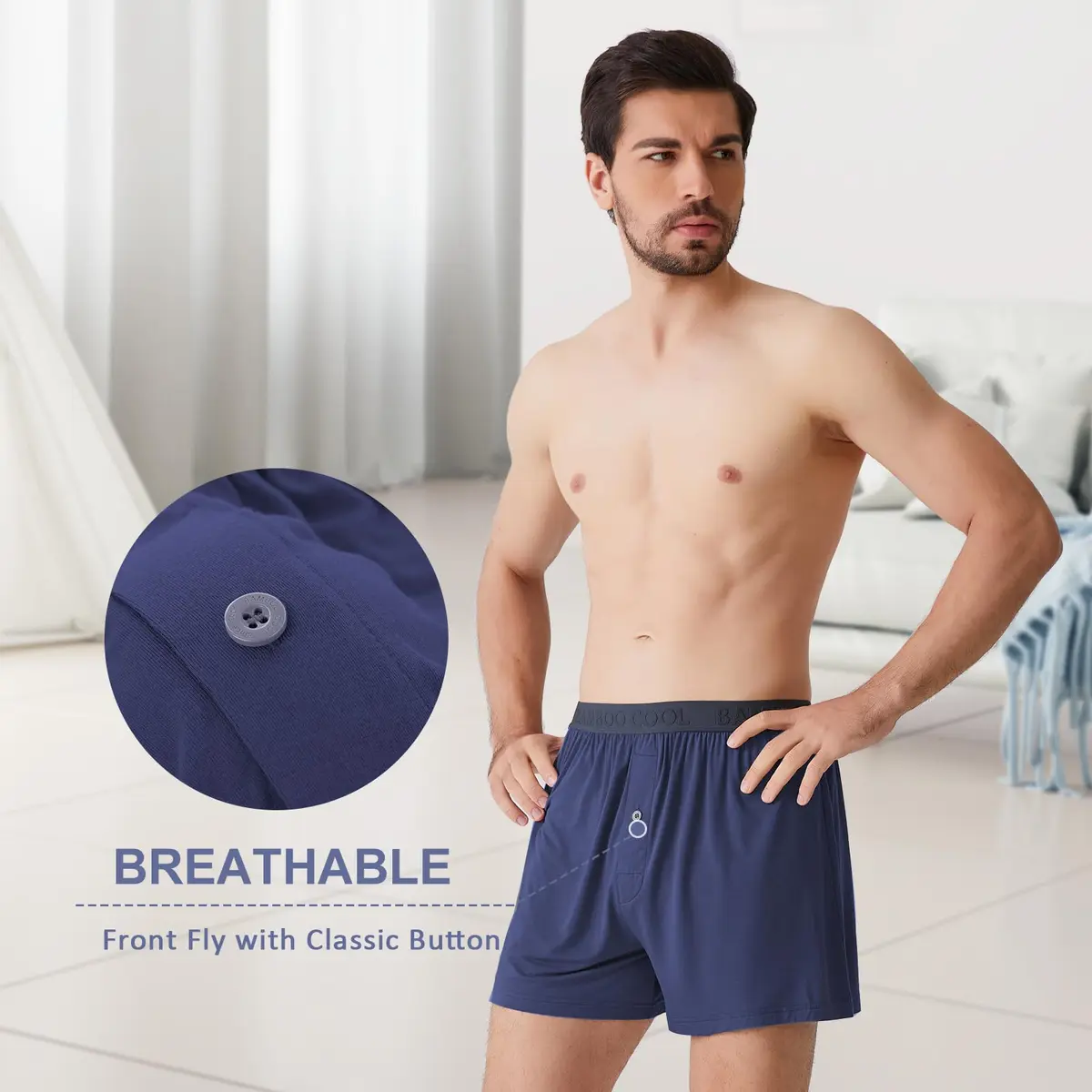BAMBOO COOL Men's Boxer Shorts Medium | Soft Breathable Loose Underwear for Daily Comfort - view 4
