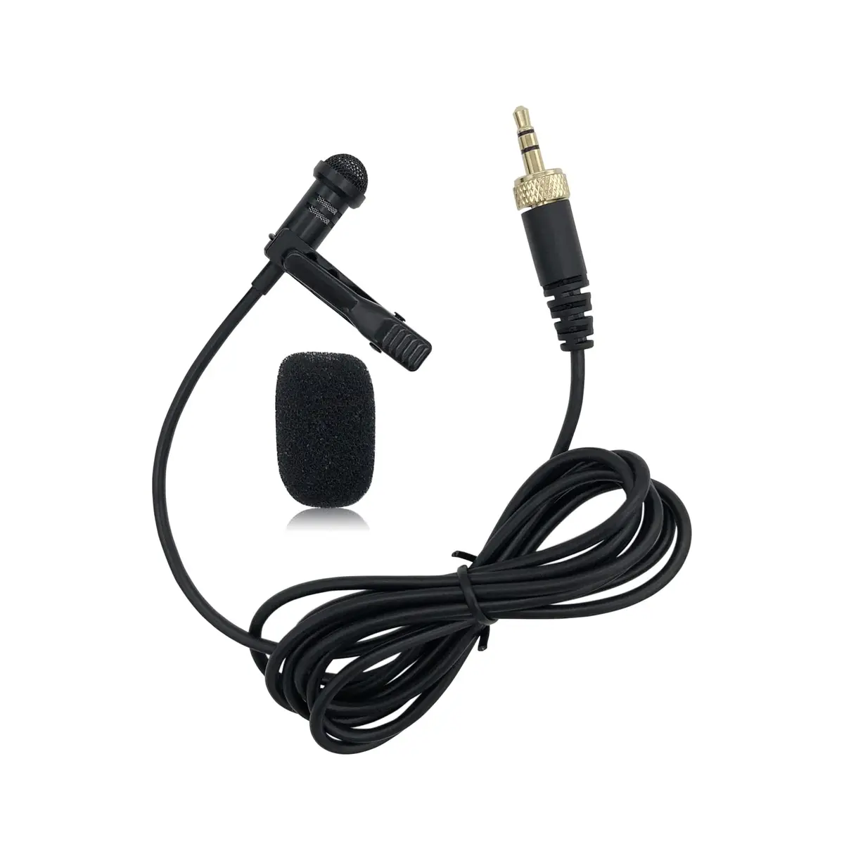 PDEEY Lavalier Microphone Replacement for Sennheiser Wireless Transmitter, 1.5m (5 ft) Cable, 3.5mm TRS Screw-On Plug | Omnidirectional Lapel Mic for YouTube, TikTok, Podcasts - view 2