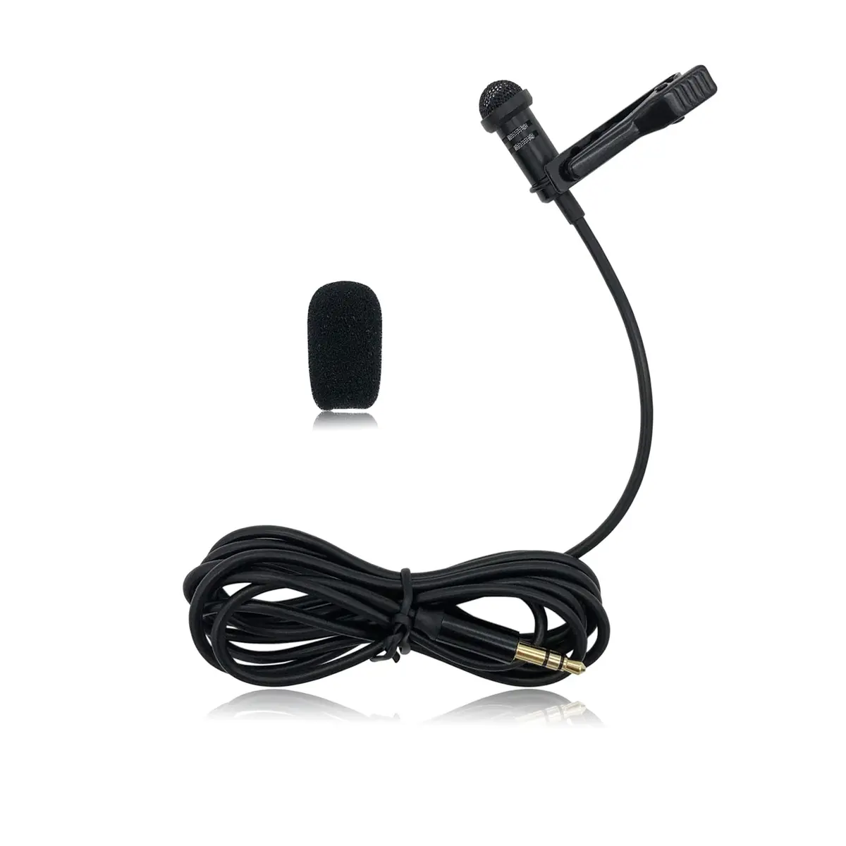 PDEEY Lavalier Microphone for Rode Wireless GO 2 | Omnidirectional Clip-On, 3.5mm TRS Jack, 1.52ft (46cm) - main product image