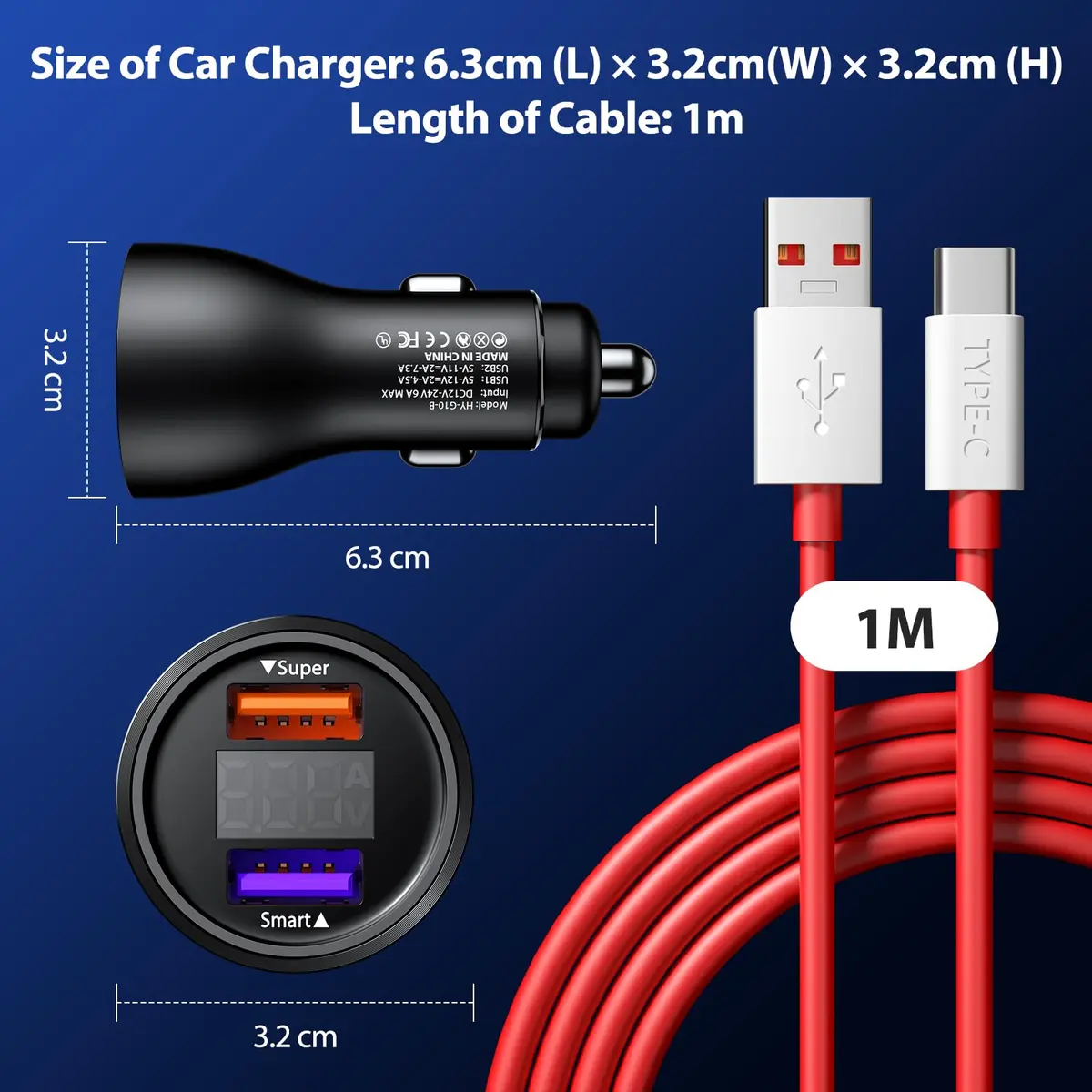 ASKUBSKU Car Charger for SuperVooc 100W 80W | Fast Charging for OnePlus 13 15 13R 12R 12 11 - view 5