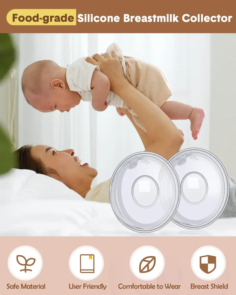 Lictin Milk Collector Catcher for Breastmilk - Breast Shells Milk Catcher (60ml / 2 Count) - view 7