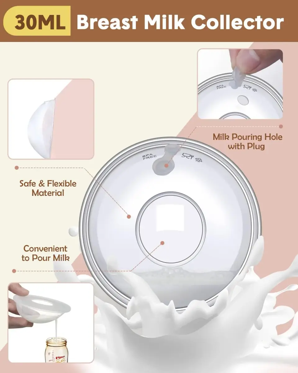 Lictin Milk Collector Catcher for Breastmilk - Breast Shells Milk Catcher (60ml / 2 Count) - view 3