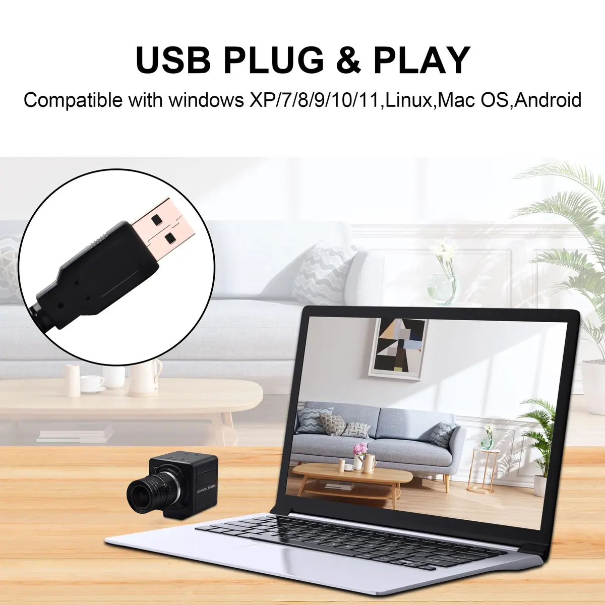MMlove 8MP USB Camera 2.8-12mm Manual Focus 4X Optical Zoom | 8MP UltraHD Support for PC Raspberry Pi - view 5