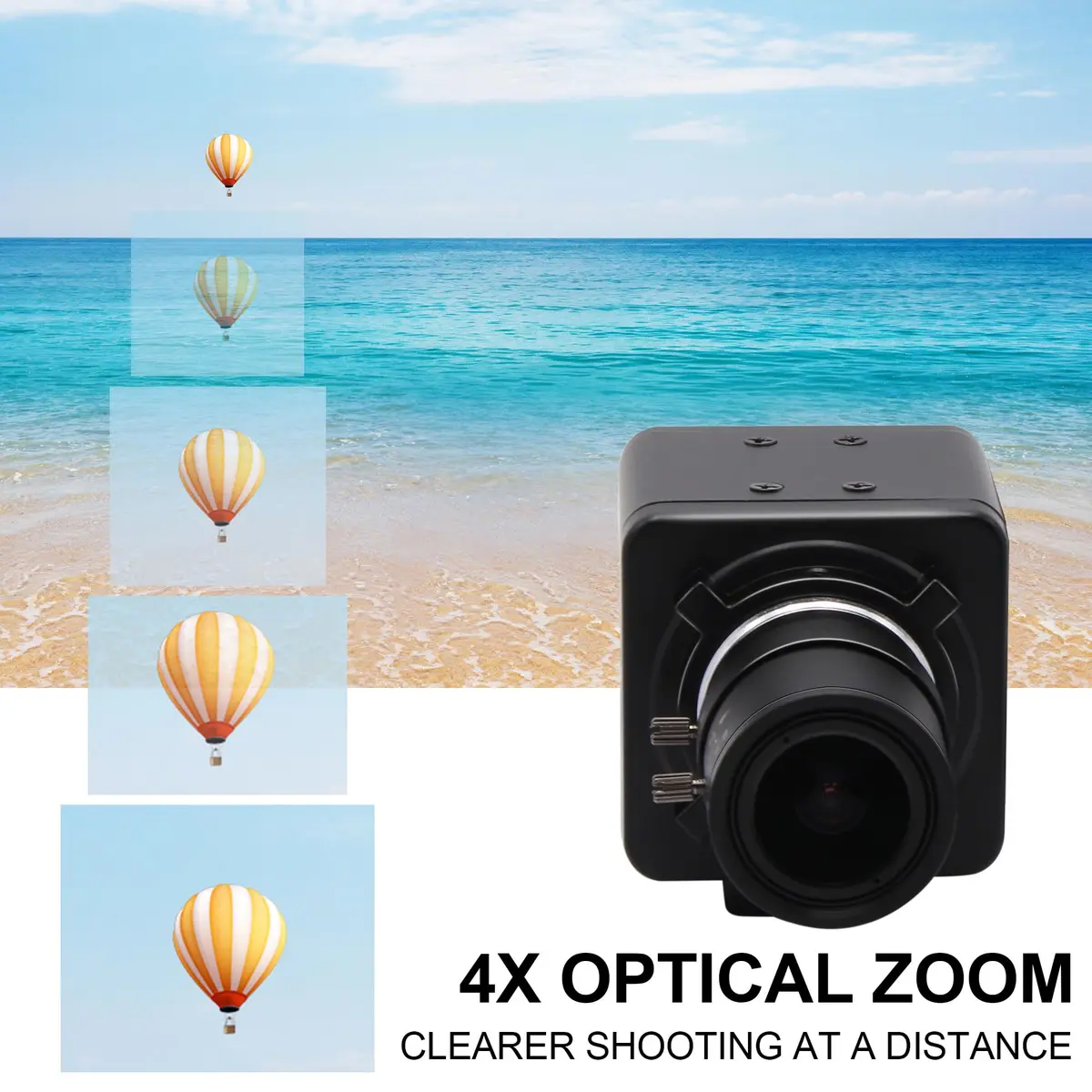 MMlove 8MP USB Camera 2.8-12mm Manual Focus 4X Optical Zoom | 8MP UltraHD Support for PC Raspberry Pi - view 3