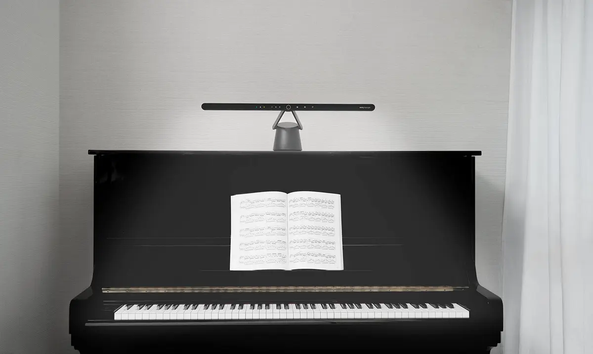 BenQ PianoLight for Upright Pianos, 24.7" Wide Illumination, 6 Color Modes & Dimmable, Eye Care Hood (Black) | Adjustable & Auto Dimming - view 6