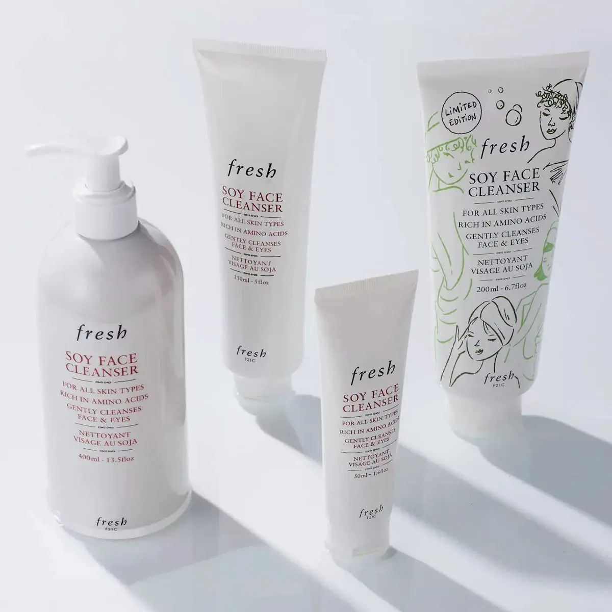 Fresh Soy Face Cleanser Gel 249ml (8.4 Fl Oz) | Gentle, Makeup Removing, Hydrating - view 2