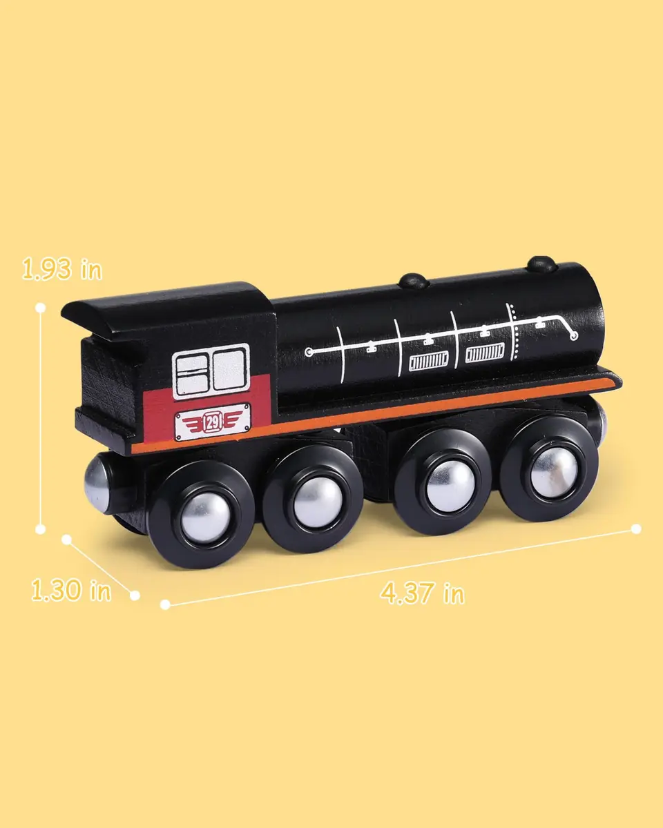 SainSmart Jr. Wooden Train Set Accessories Magnetic Toy Cars 10 PCS | Compatible with Major Brands - view 5
