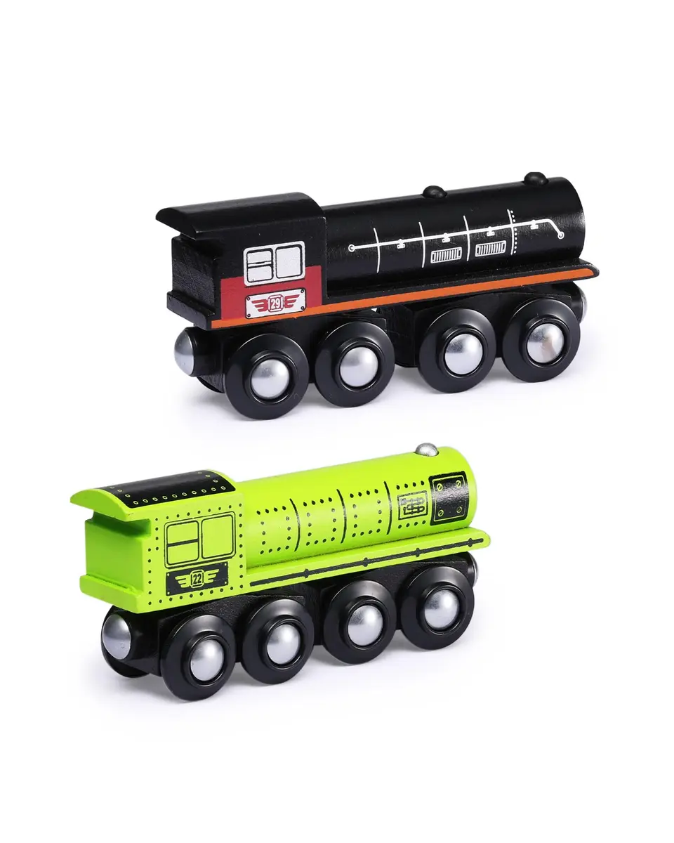 SainSmart Jr. Wooden Train Set Accessories Magnetic Toy Cars 10 PCS | Compatible with Major Brands - view 6