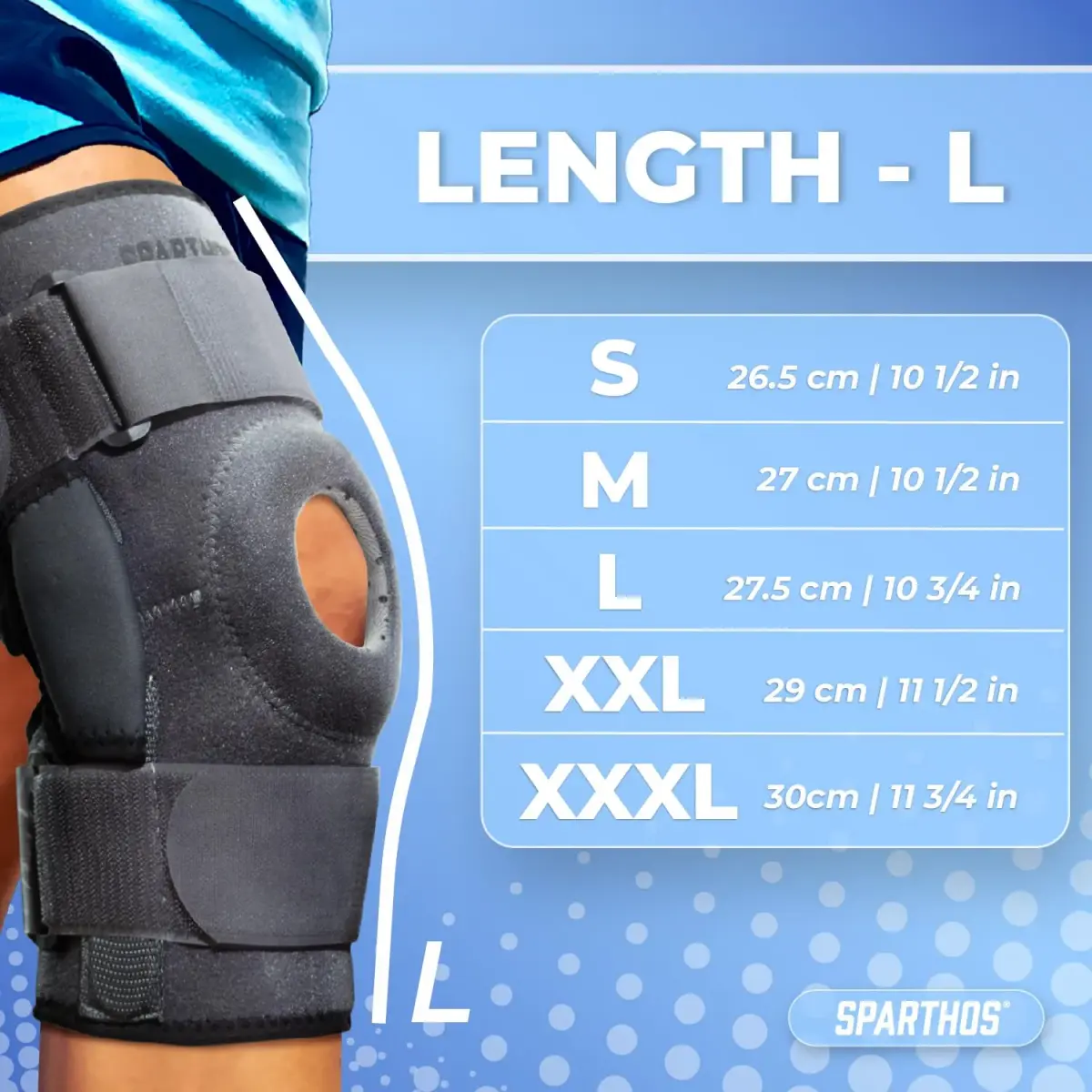 Sparthos Hinged Knee Brace XXX-Large | FDA Approved Orthopedic Brace for Meniscus Tear Support - view 6