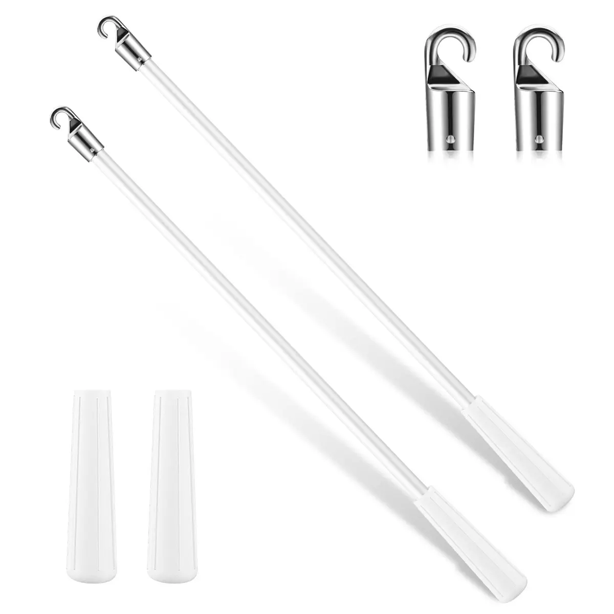 Bokon Fiberglass Replacement Blind Wand 12 Inch | Easy Hook Handle for Horizontal Blinds - main product image