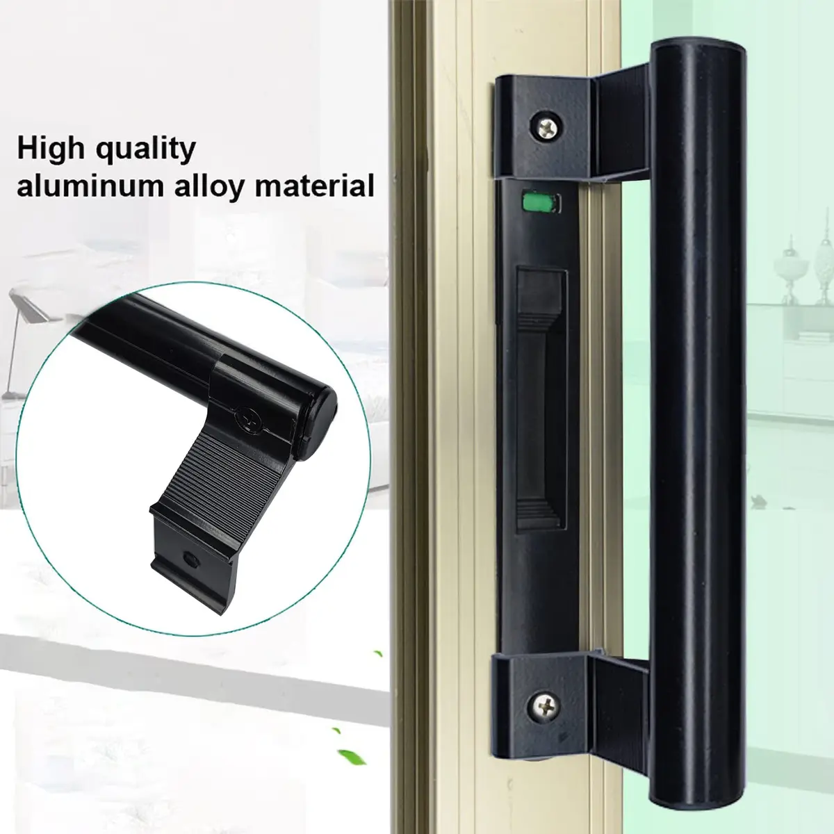 Young Dance Aluminum Sliding Door Handle - 8" Glass Door Pull Fits 6-5/8" Mounting Holes | Perfect for Patio & Glass Doors - view 6