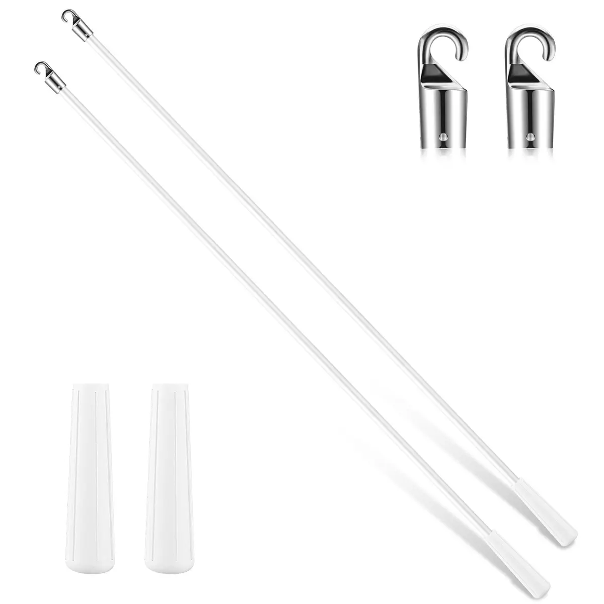 Bokon Fiberglass Blind Wand Replacement 24 Inch | Easy Hook Handle for Horizontal Blinds - main product image