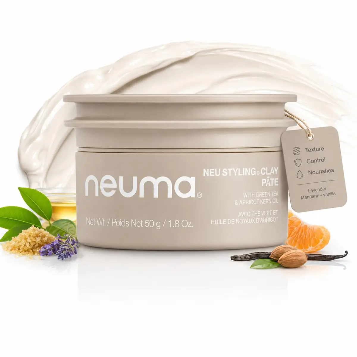 NEUMA Neu Styling Clay, Medium-Firm Hold, Semi-Matte Finish, 1.8 Fl Oz | Vegan, Cruelty-Free, Sustainable Ingredients - main product image