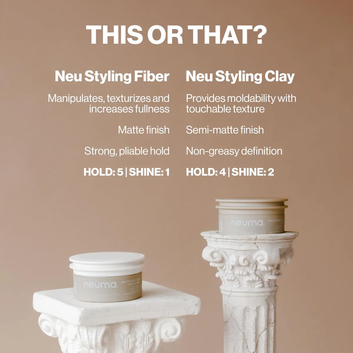 NEUMA Neu Styling Clay, Medium-Firm Hold, Semi-Matte Finish, 1.8 Fl Oz | Vegan, Cruelty-Free, Sustainable Ingredients - view 9