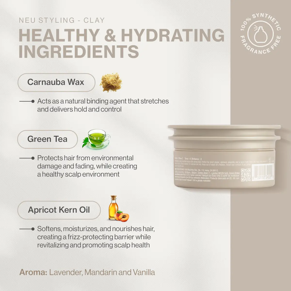 NEUMA Neu Styling Clay, Medium-Firm Hold, Semi-Matte Finish, 1.8 Fl Oz | Vegan, Cruelty-Free, Sustainable Ingredients - view 2