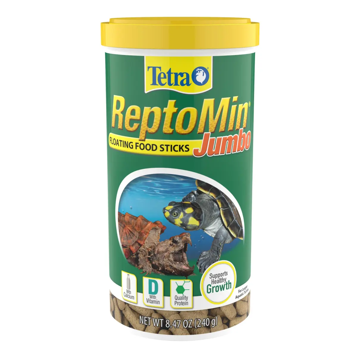 Tetra ReptoMin Jumbo Floating Food Sticks 240g (8.47 oz) | Scientifically Formulated for Larger Aquatic Turtles - main product image