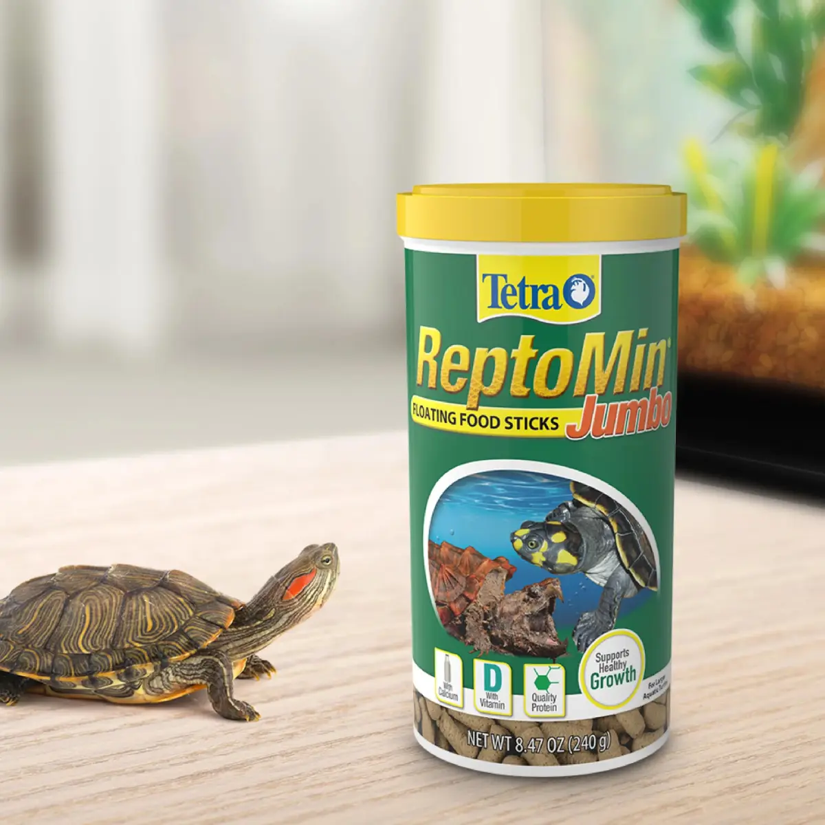 Tetra ReptoMin Jumbo Floating Food Sticks 240g (8.47 oz) | Scientifically Formulated for Larger Aquatic Turtles - view 9