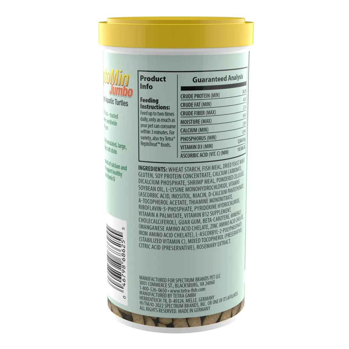 Tetra ReptoMin Jumbo Floating Food Sticks 240g (8.47 oz) | Scientifically Formulated for Larger Aquatic Turtles - view 2