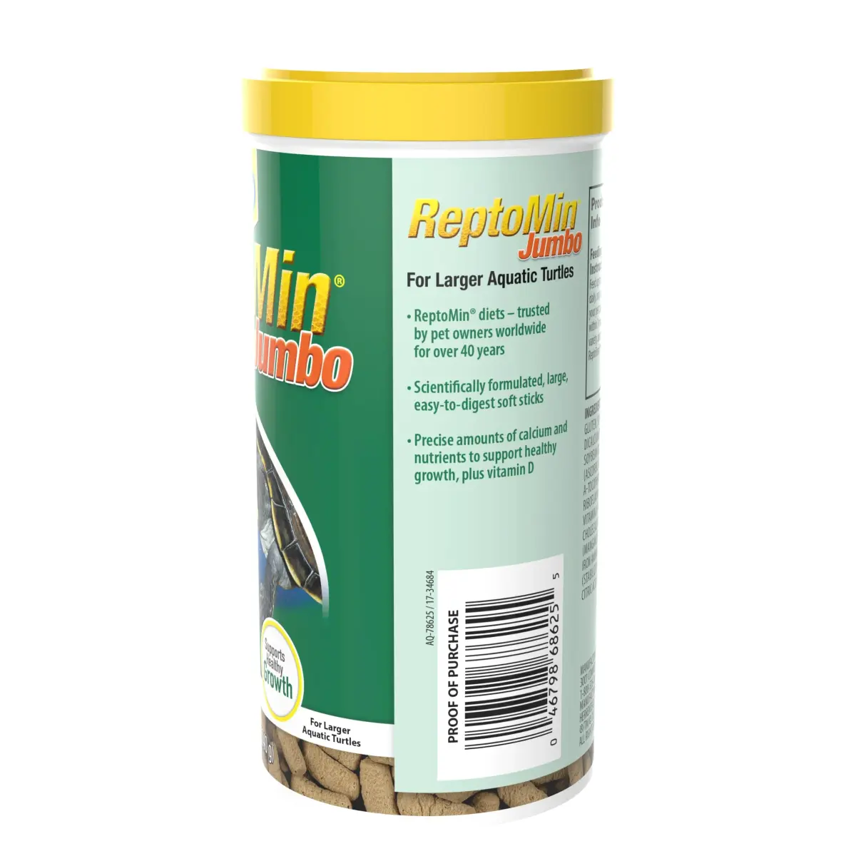Tetra ReptoMin Jumbo Floating Food Sticks 240g (8.47 oz) | Scientifically Formulated for Larger Aquatic Turtles - view 3