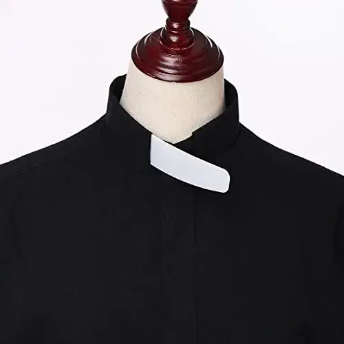 BLESSUME White 11 Insert Tab Collars for Clergy Shirts | 1.6 cm Width | Pack of 20 - view 2