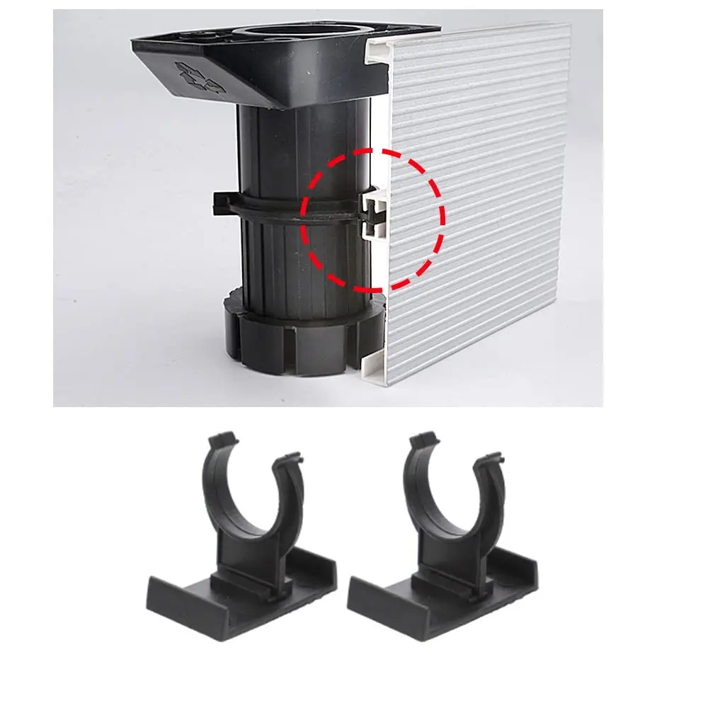 UtySty Cabinet Toe Kick Clips 10 Pack | Black Plastic Fastener Bracket for Adjustable Furniture Legs - view 3