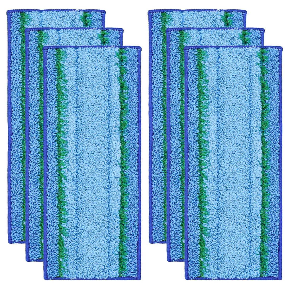 LINNIW M6 Wet Mopping Pads for iRobot Braava Jet m6 Robot Mop, 6 Pack Blue Rectangular - view 9