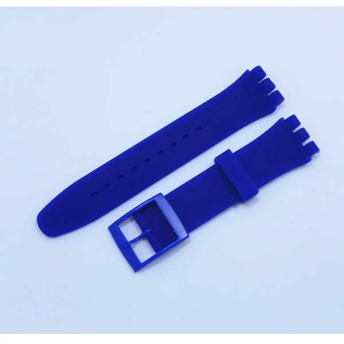 Lijinlan Navy 20mm Replacement Silicone Watch Band for Swatch (19mm Lug Width) - view 4